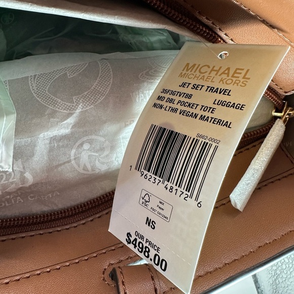 Michael Kors Women's Leather Jet Set Travel Tote Bag Purse NEW - Picture 5 of 12